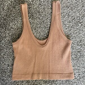 Urban Outfitters Ribbed Brown Tank Top